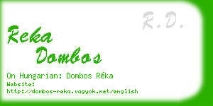 reka dombos business card